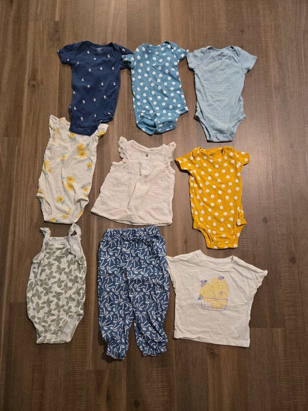 Baby Girl Clothes Lot 9 One Piece Body Suits Sizes 8 X 24 Months 1 X 18 Months